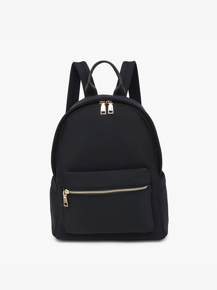 Jen & Co Black Tess Nylon Backpack BP2172-BK