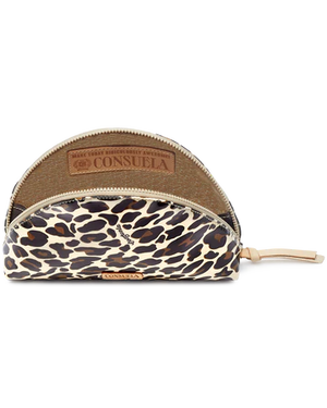 Consuela Large Cosmetic Bag Mona Brown Leopard