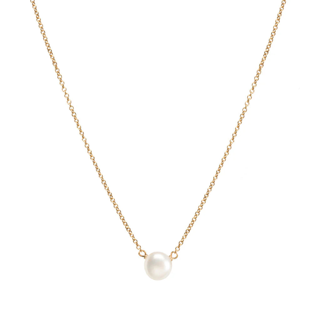Dogeared Small Pearl Bridesmaid Necklace