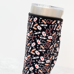 
            
                Load image into Gallery viewer, Insulated Cold Cup Sleeve with Handle Heathcare
            
        