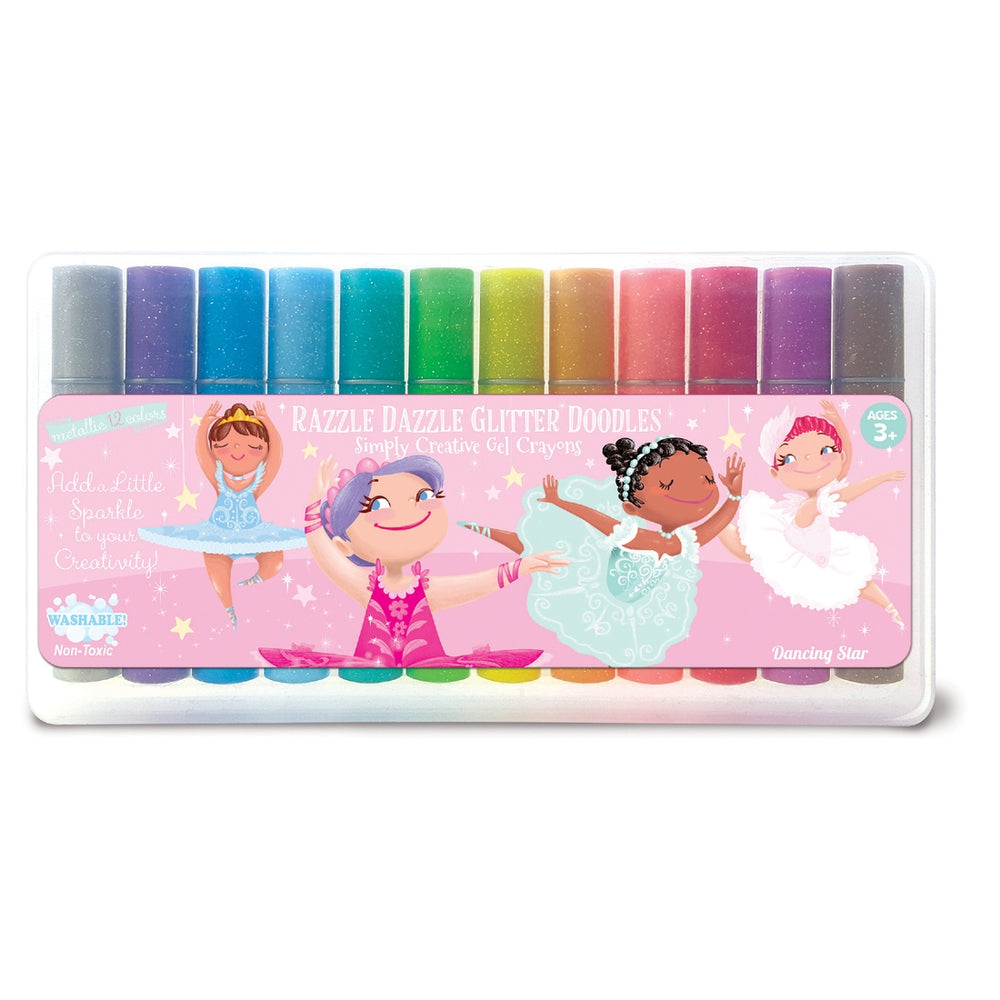 
            
                Load image into Gallery viewer, Ballerina Razzle Dazzle Glitter Doodle Crayons
            
        