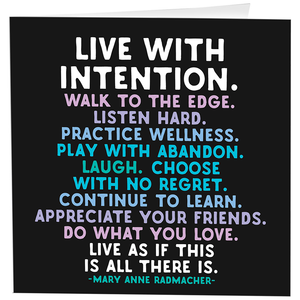Live with Intention Greeting Card
