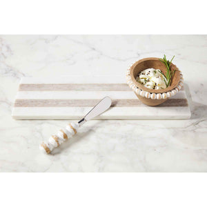 Mud Pie Marble Board & Wood Bowl Set 40400033 *PICK UP ONLY*