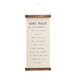 Mud Pie Lake Rules Hanging Canvas 41280015