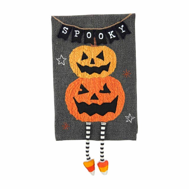 Mud Pie Spooky Stack Pumpkin Towel 41500306S