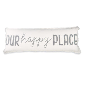 Mud Pie Our Happy Place Long Pillow r41600069 *PICK UP ONLY*