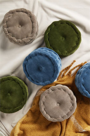Mud Pie Velvet Tufted Round Pillow Green *PICK UP ONLY*