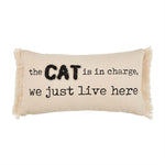 Mud Pie Cat is in Charge Canvas Pillow 41600510C
