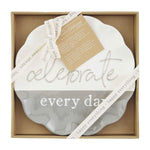 Mud Pie Celebrate Every Day Ruffle Plate 42200072 *PICK UP ONLY*