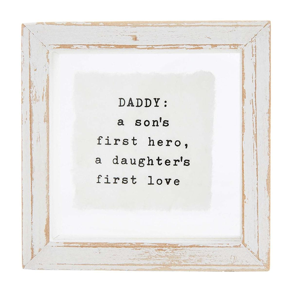 Mud Pie Daddy Small Framed Plaque 43400137