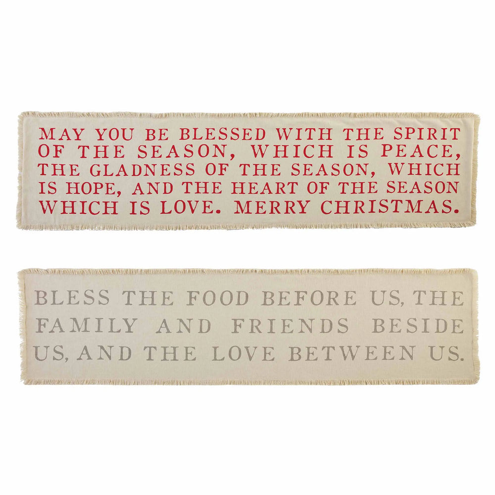 
            
                Load image into Gallery viewer, Mud Pie Reverse Blessing Table Runner 43900109
            
        