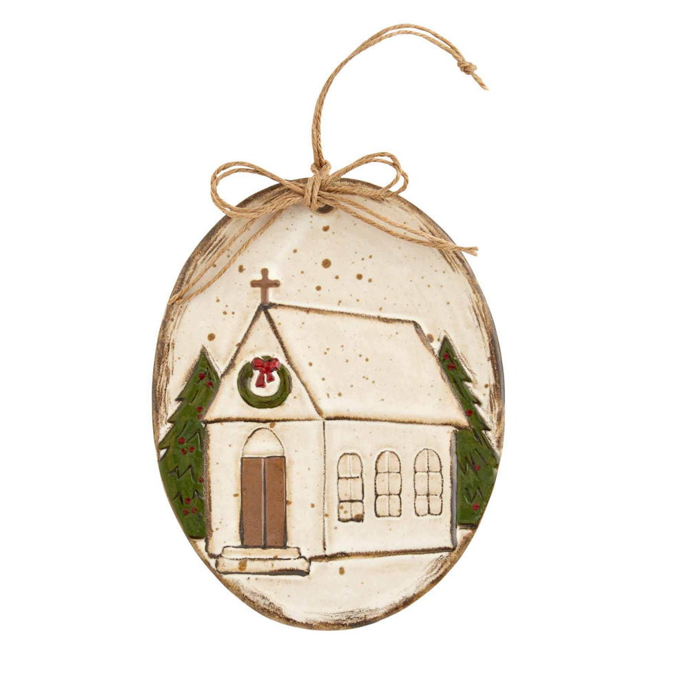 
            
                Load image into Gallery viewer, Mud Pie Church Farmhouse Ornament 46700139H
            
        