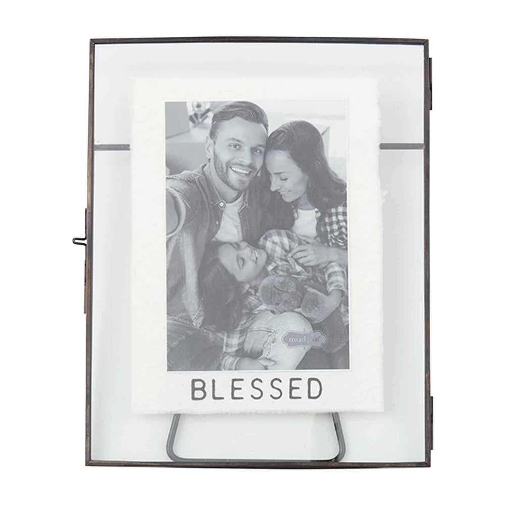 Mud Pie Blessed Glass Metal Frame 46900490 *PICK UP ONLY*