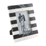 Mud Pie Black & White Stripe Marble 5x7 Frame 46900479 *PICK UP ONLY*