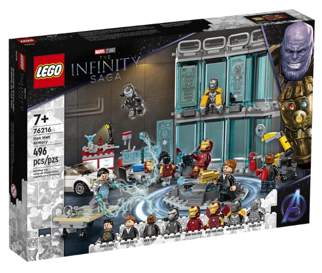 LEGO 76216 Marvel Infinity Saga Iron Man Armory