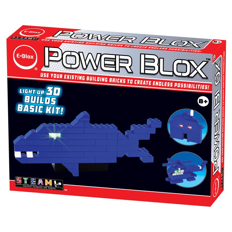 E-Blox Power Blox Builds Basic Set - LED Light-Up Building Blocks