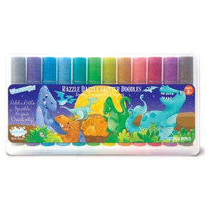 Dinosaur Razzle Dazzle Glitter Doodle Crayons