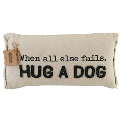 Mud Pie Hug Washed Canvas Dog Pillow 41600359G