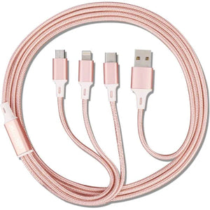 
            
                Load image into Gallery viewer, Ellie Rose 3-in-1 6ft Charging Cable
            
        