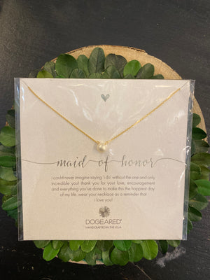 Dogeared Maid of Honor Necklace Gold P01011