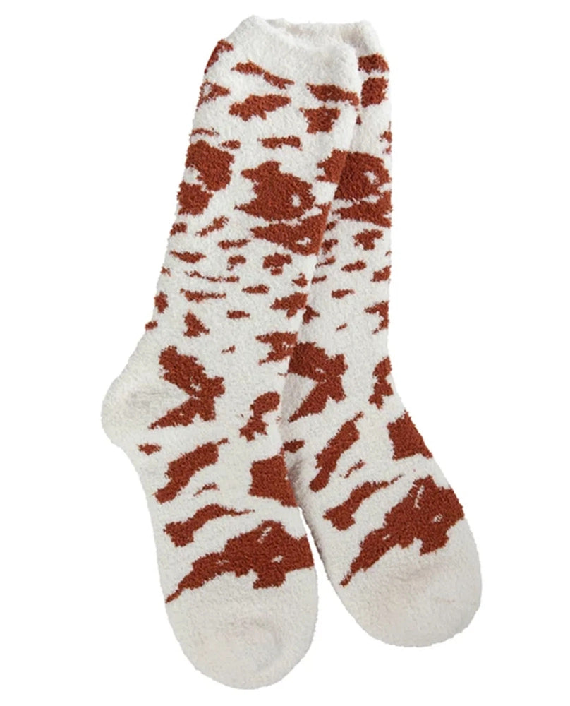 World's Softest Socks Brown Cow WSCZCRW