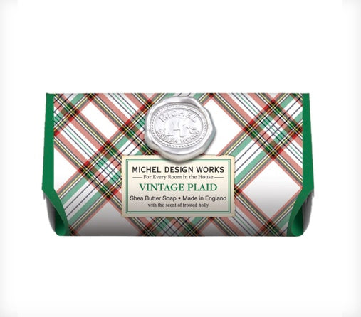 Michel Design Works Vintage Plaid Large Soap Bar