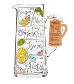 Mud Pie Lemonade Glass Pitcher 45500108 **PICK UP ONLY**