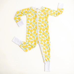 LittleSleepies Lemons Bamboo Viscose Zippy Pajamas