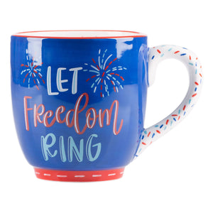 Glory Haus Let Freedom Ring Navy Mug