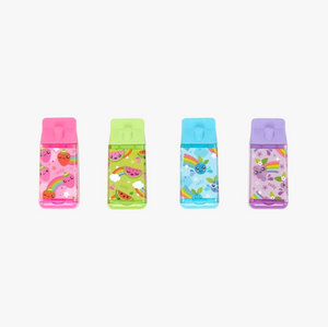 Lil' Juice Box Scented Eraser and Pencil Sharpener Assorted Colors