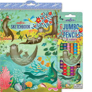 eeBoo 6 Jumbo Double Sided Pencils (2 Designs)