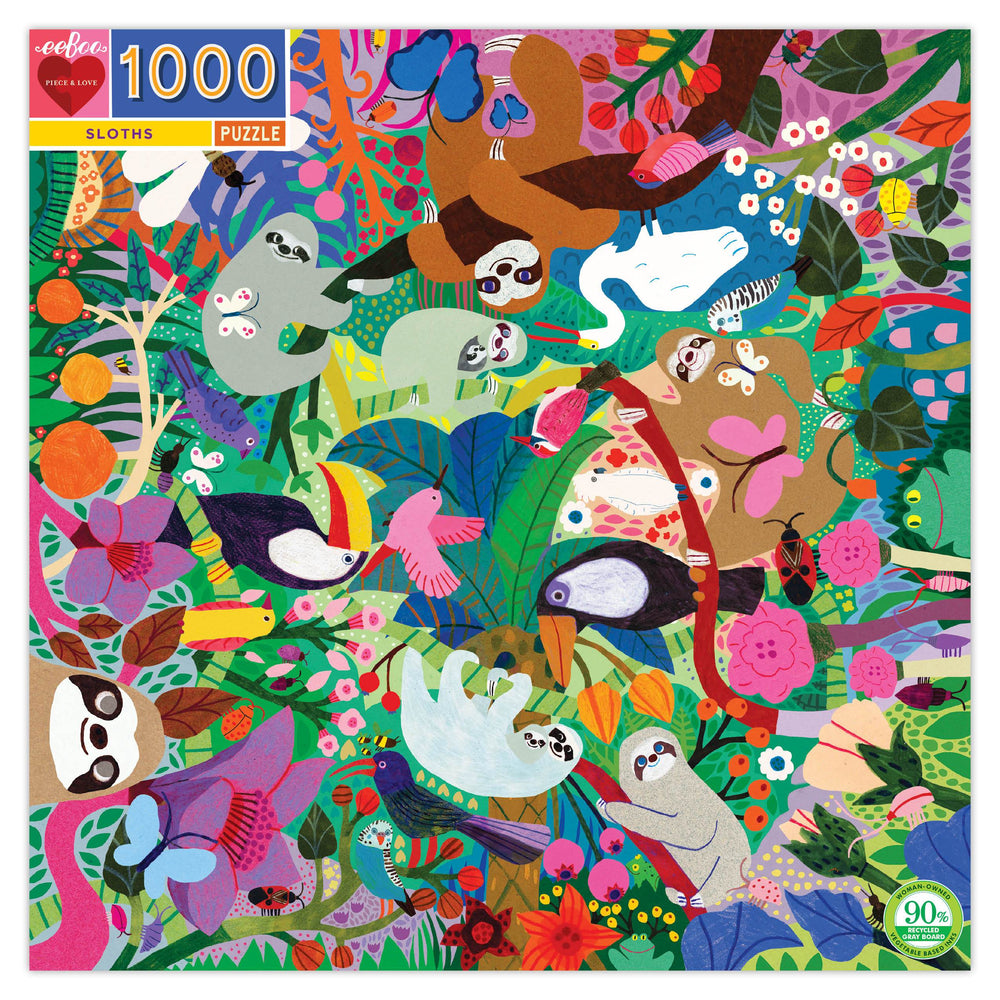 eeBoo Sloths 1000 Piece Puzzle *PICK UP ONLY*
