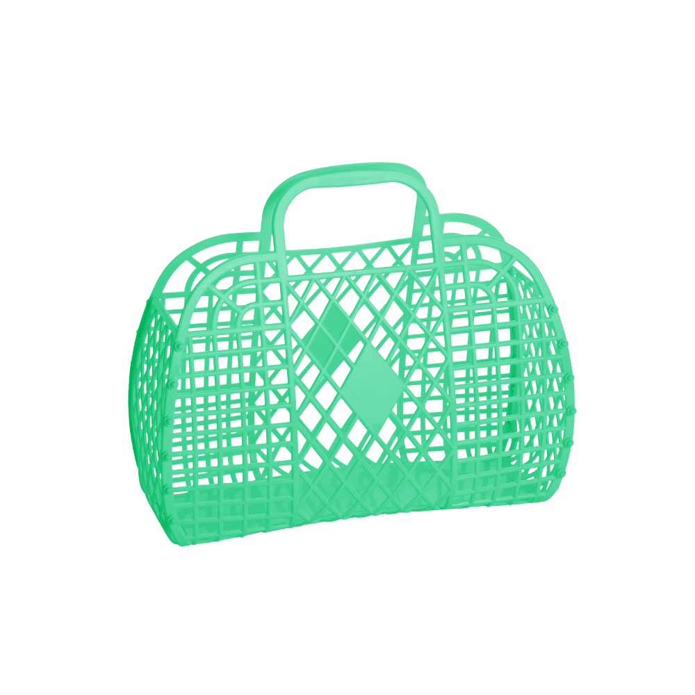 SJRBSG Sun Jellies Small Retro Basket Green