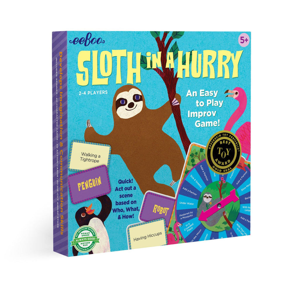 eeBoo Sloth In A Hurry Action Board Game