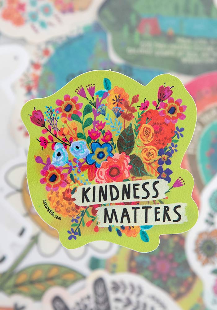 Natural Life Kindness Matters Vinyl Sticker