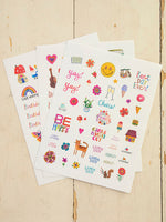 Natural Life Be Happy Sticker Sheets