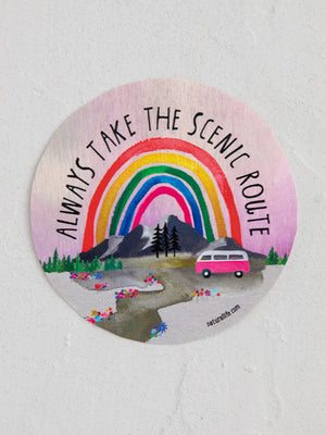 
            
                Load image into Gallery viewer, Natural Life Take the Scenic Route Vinyl Sticker
            
        