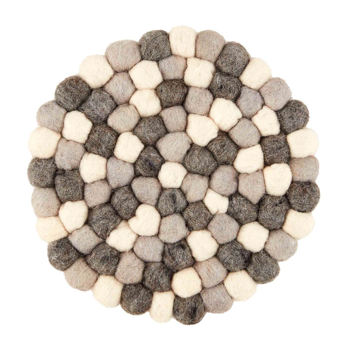 Mud Pie Gray Speckled Wool Felted Trivet 4200001S