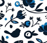Nora Fleming Hostess Napkin/Guest Towels Blue Jay Pack of 16