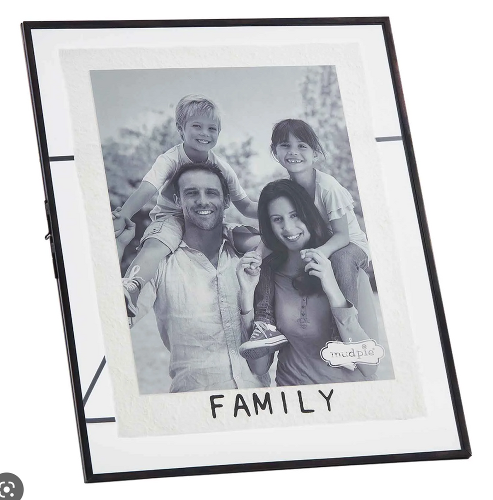 Mud Pie Family Metal and Glass Frame 8 x 10 *PICK UP ONLY*