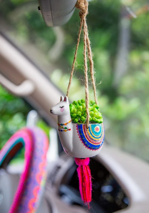 hanging succulent for car Natural Life Mini Hanging Faux Succulents