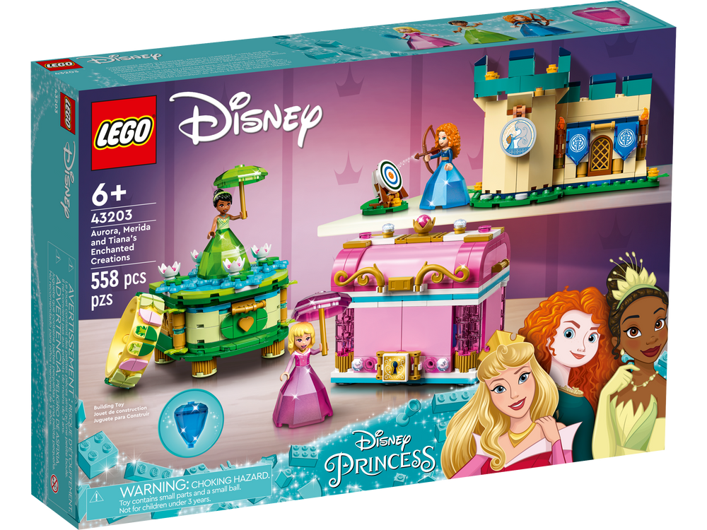 LEGO Disney Aurora, Merida, And Tiana's Enchanted Creations 43203