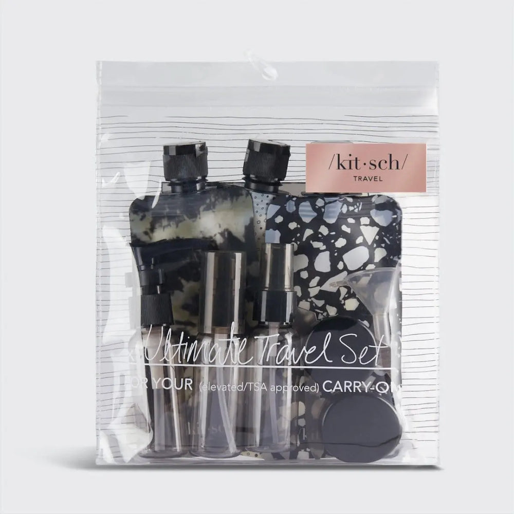 Kitsch Ultimate Travel 11pc Set-Black & Ivory