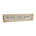 Mud Pie Bless This Home Framed Canvas Plaque *PICK UP ONLY*