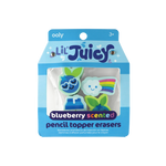 Blueberry Scented Pencil Topper Erasers (Set of 4)