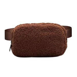 Faux Fur Belt Bag Brown