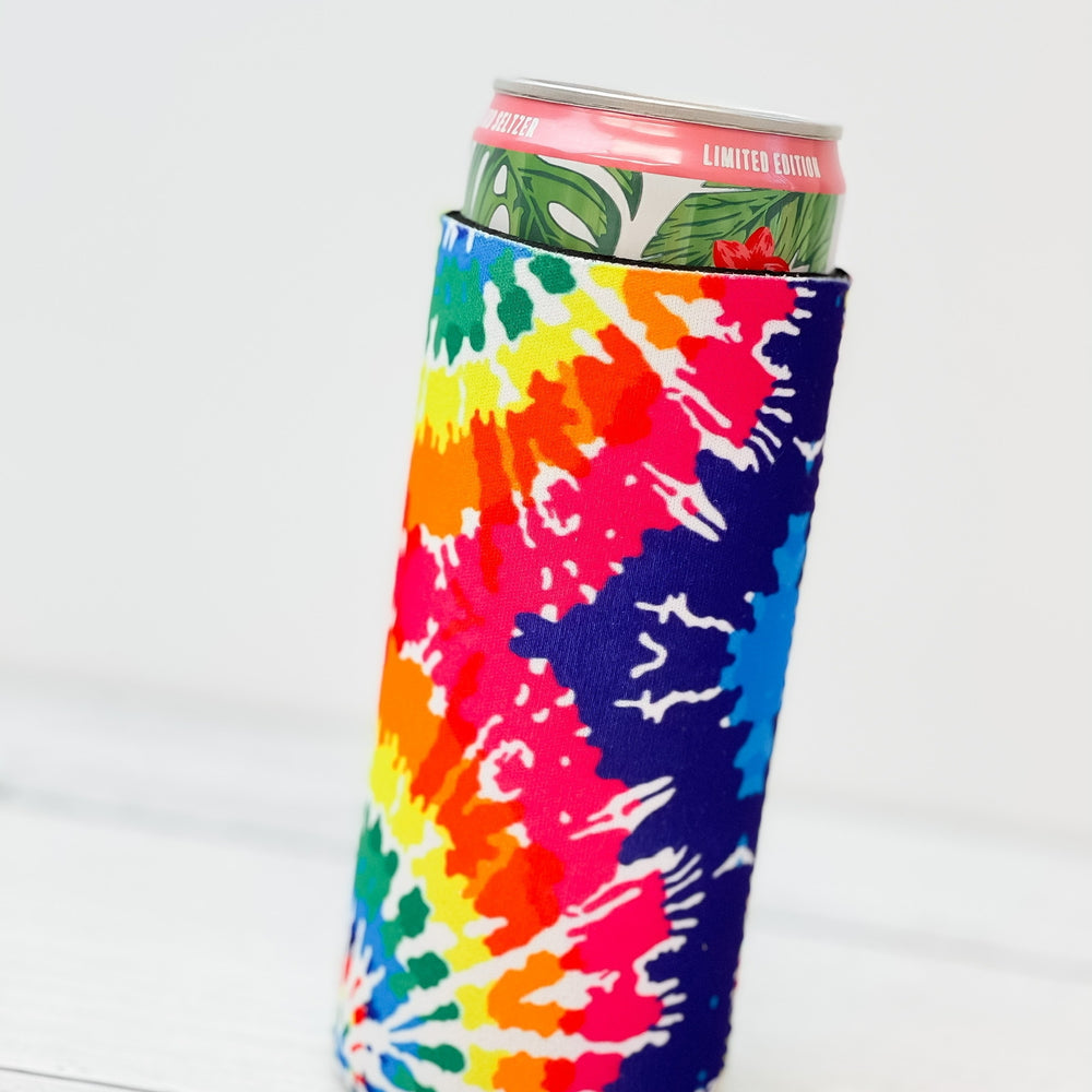 Insulated Skinny Can Cooler Tie Dye