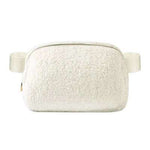 Faux Fur Belt Bag Cream