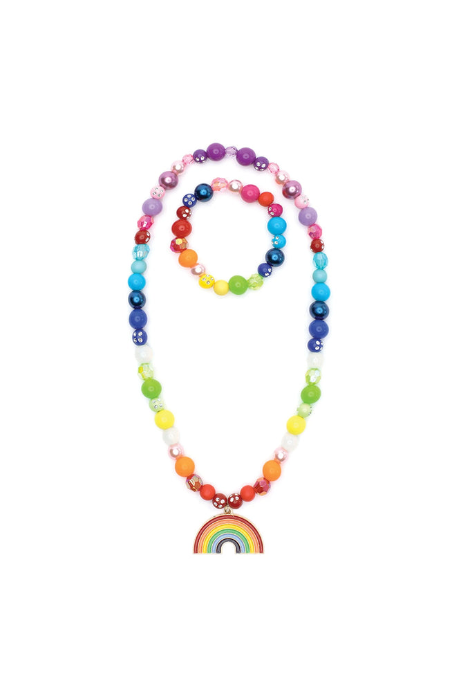 Great Pretenders Double Rainbow Necklace & Bracelet Set 86126