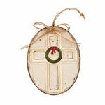 Mud Pie Cross Farmhouse Ornament